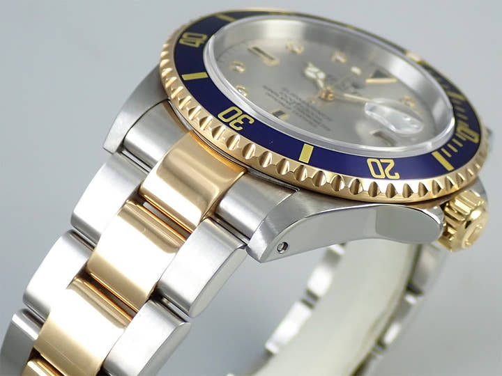 ロレックス サブマリーナー デイト Ref.16613SG ステンレススチール/イエローゴールド グレー文字盤