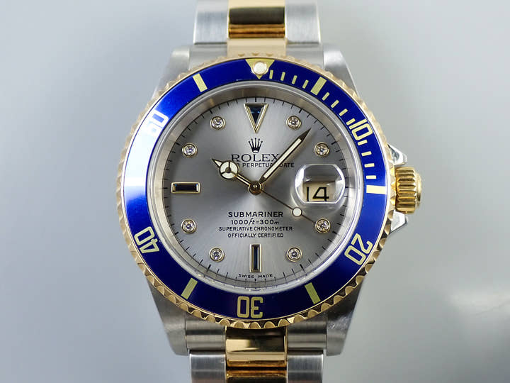 ロレックス サブマリーナー デイト Ref.16613SG ステンレススチール/イエローゴールド グレー文字盤