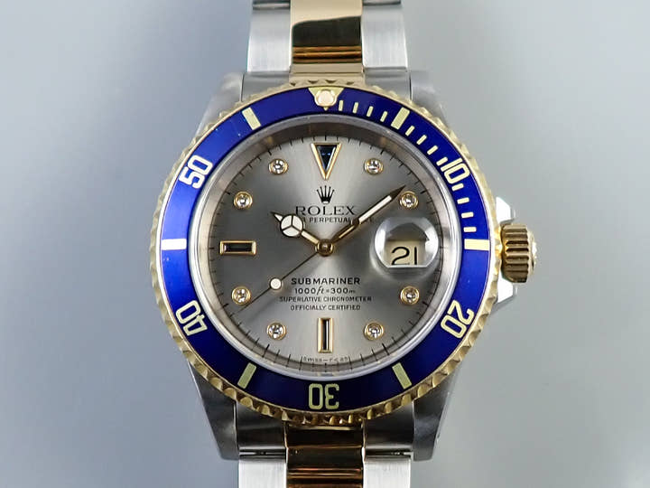 ロレックス サブマリーナー デイト Ref.16613SG ステンレススチール/イエローゴールド グレー文字盤