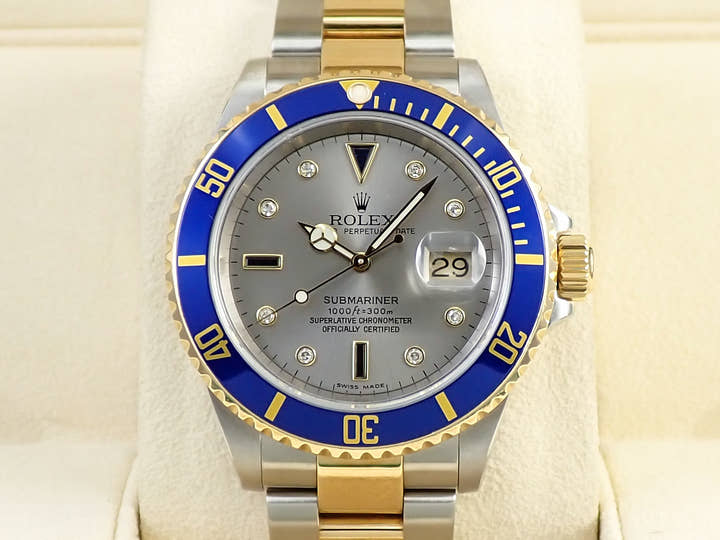 ロレックス サブマリーナー デイト Ref.16613SG ステンレススチール/イエローゴールド グレー文字盤