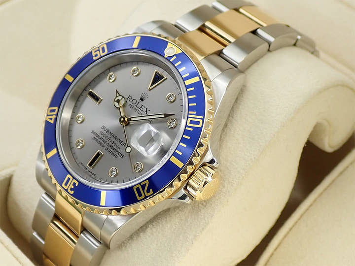 ロレックス サブマリーナー デイト Ref.16613SG ステンレススチール/イエローゴールド グレー文字盤