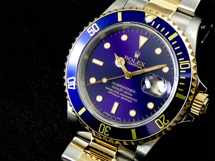 ロレックス サブマリーナー デイト Ref.16613 ステンレススチール/イエローゴールド ブルー文字盤