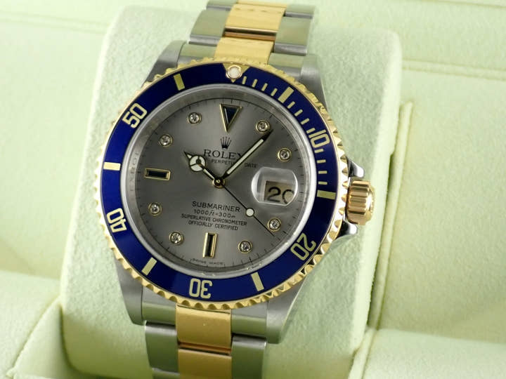 ロレックス サブマリーナー Ref.16613SG グレー文字盤 中古 submariner-367