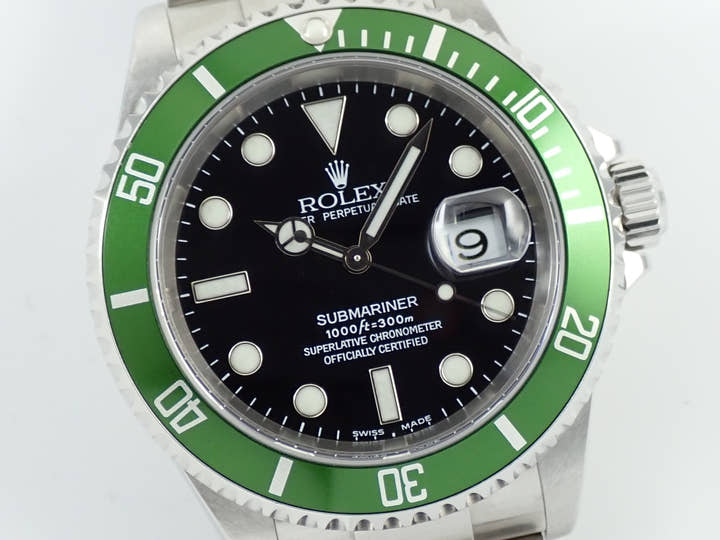 ロレックス サブマリーナー デイト Ref.16610LV ステンレススチール ブラック文字盤