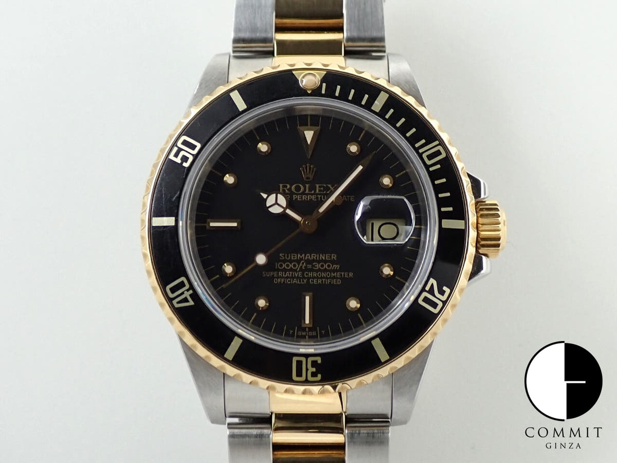 ロレックス サブマリーナー デイト Ref.16803 ステンレススチール/イエローゴールド ブラック文字盤
