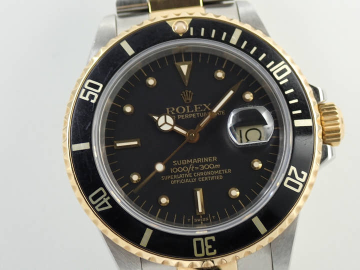 ロレックス サブマリーナー デイト Ref.16803 ステンレススチール/イエローゴールド ブラック文字盤