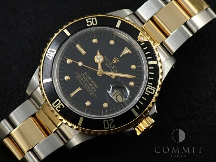 ロレックス サブマリーナー デイト Ref.16803 ステンレススチール/イエローゴールド ブラック文字盤