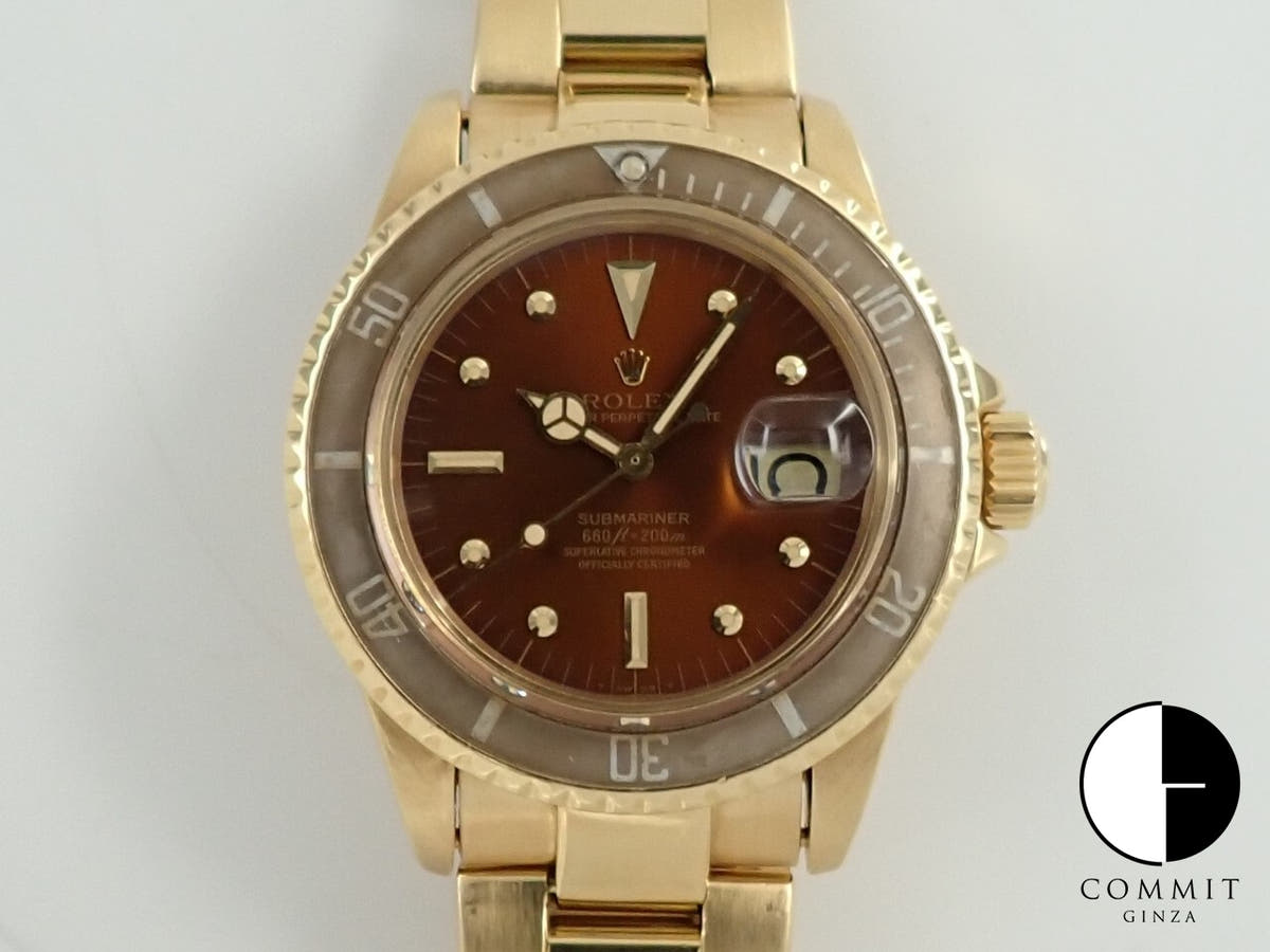 ロレックス サブマリーナー デイト Ref.1680/8 イエローゴールド ブラウン文字盤 オイスターブレスレット