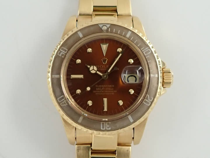 ロレックス サブマリーナー デイト Ref.1680/8 イエローゴールド ブラウン文字盤 オイスターブレスレット