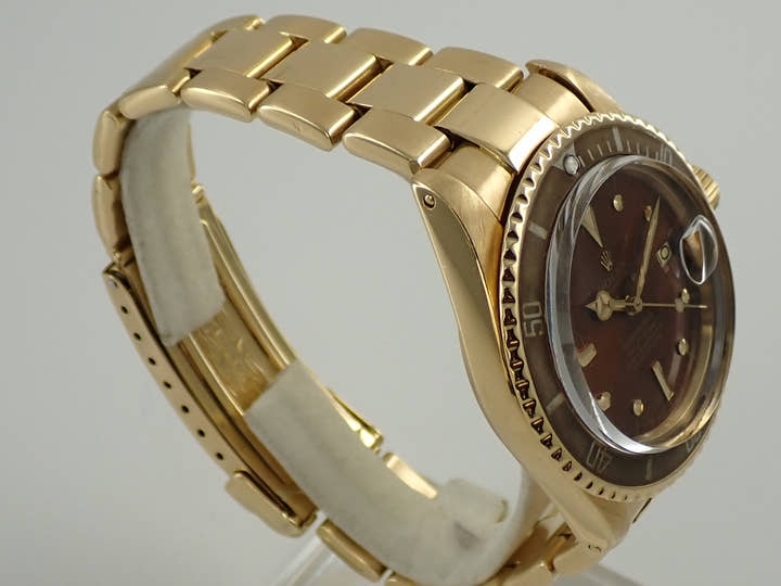 ロレックス サブマリーナー デイト Ref.1680/8 イエローゴールド ブラウン文字盤 オイスターブレスレット