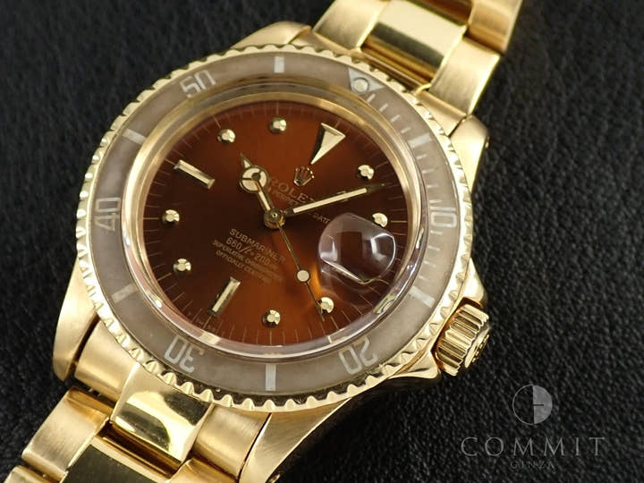 ロレックス サブマリーナー デイト Ref.1680/8 イエローゴールド ブラウン文字盤 オイスターブレスレット