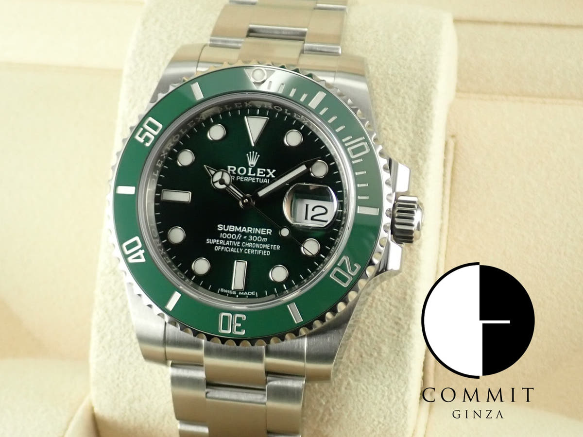 ロレックス サブマリーナー Ref.116610LV グリーン文字盤 未使用 submariner-447