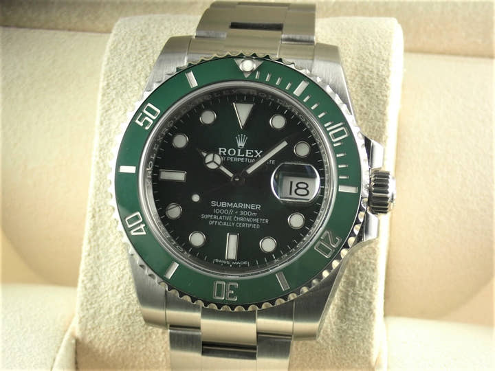 ロレックス サブマリーナー Ref.116610LV グリーン文字盤 未使用 submariner-453