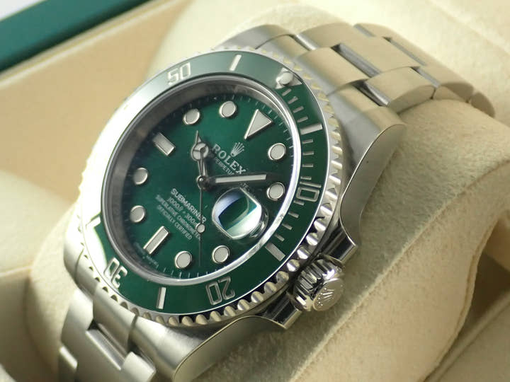 ロレックス サブマリーナー Ref.116610LV グリーン文字盤 未使用 submariner-453