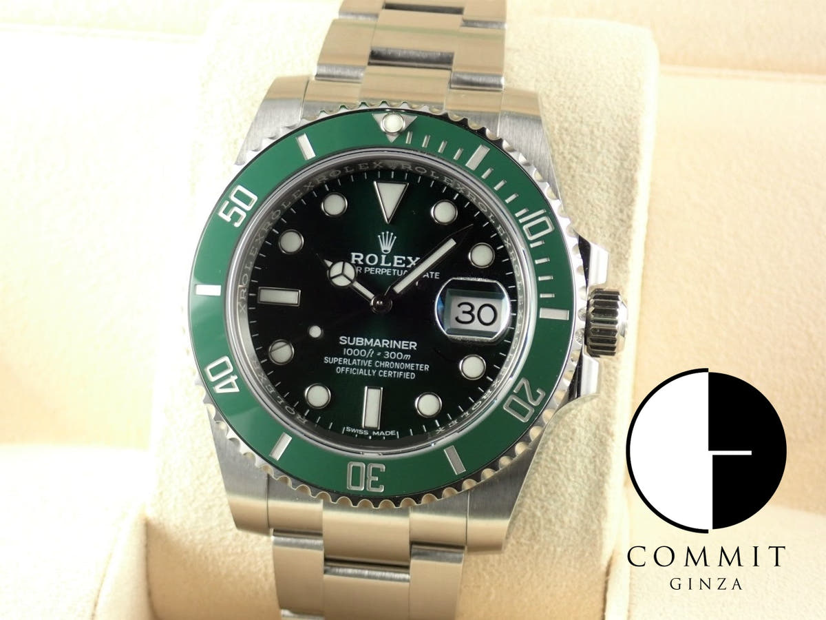 ロレックス サブマリーナー Ref.116610LV グリーン文字盤 未使用 submariner-459