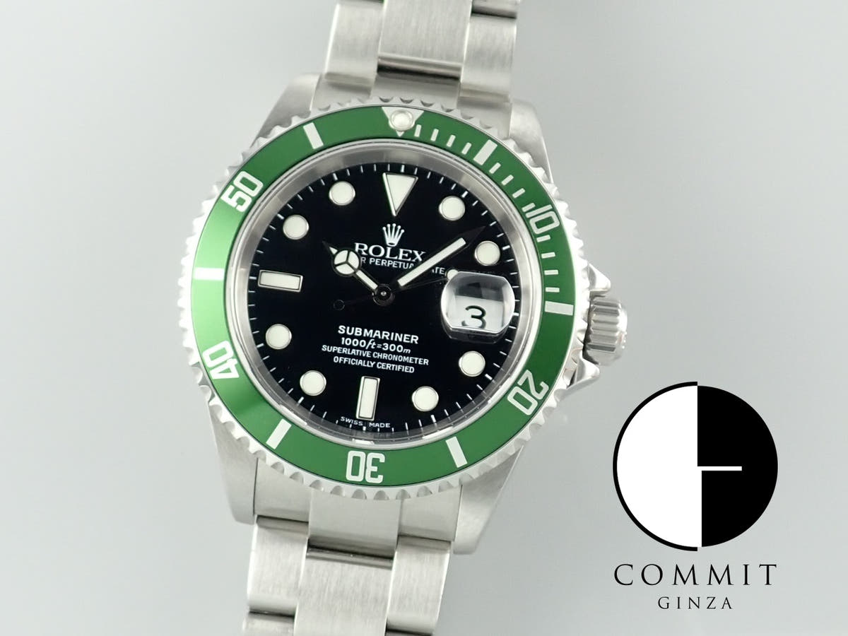 ロレックス サブマリーナー デイト Ref.16610LV ステンレススチール ブラック文字盤