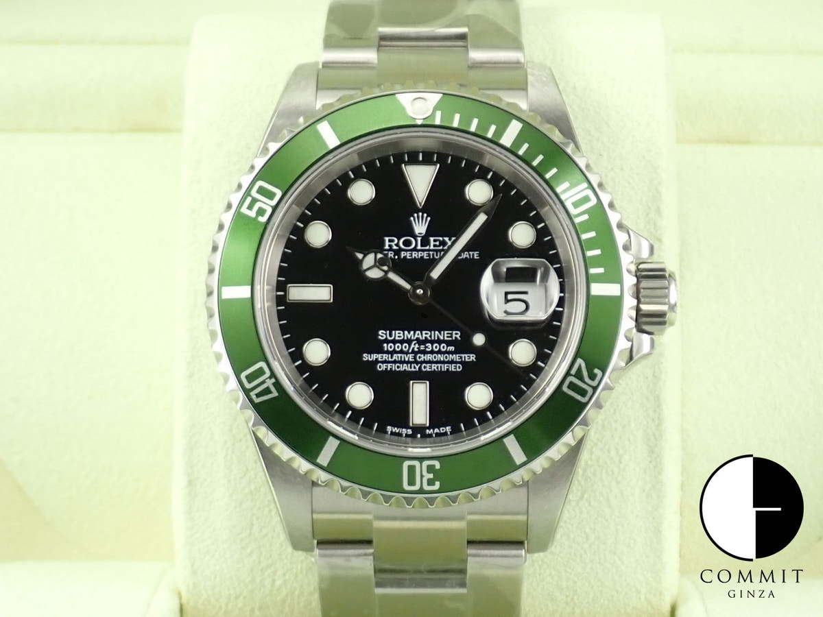 ロレックス サブマリーナー デイト Ref.16610LV ステンレススチール ブラック文字盤