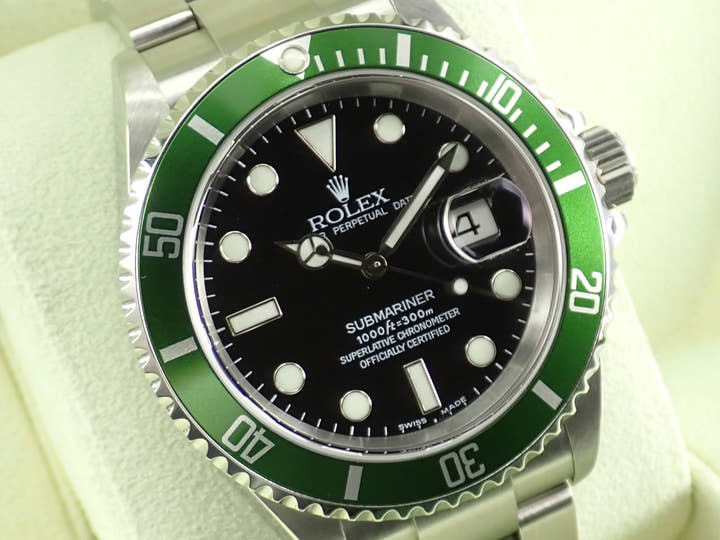 ロレックス サブマリーナー デイト Ref.16610LV ステンレススチール ブラック文字盤