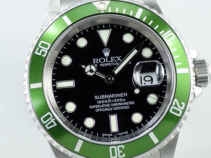 ロレックス サブマリーナー デイト Ref.16610LV ステンレススチール ブラック文字盤