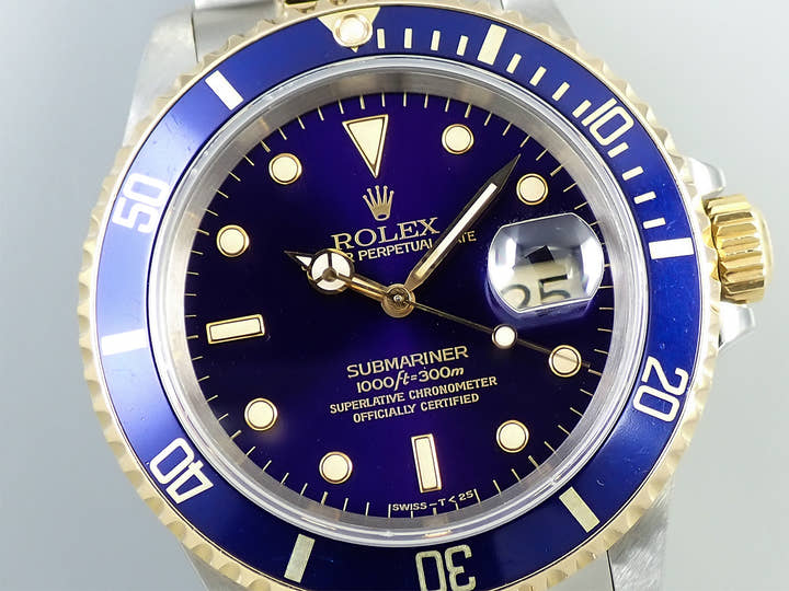 ロレックス サブマリーナー デイト Ref.16613 ステンレススチール/イエローゴールド ブルー文字盤