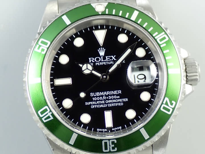 ロレックス サブマリーナー デイト Ref.16610LV ステンレススチール ブラック文字盤