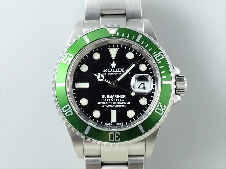 ロレックス サブマリーナー デイト Ref.16610LV ステンレススチール ブラック文字盤