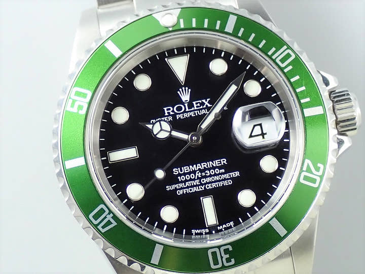 ロレックス サブマリーナー デイト Ref.16610LV ステンレススチール ブラック文字盤