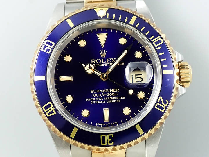 ロレックス サブマリーナー デイト Ref.16613 ステンレススチール/イエローゴールド ブルー文字盤