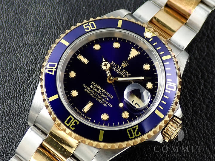 ロレックス サブマリーナー デイト Ref.16613 ステンレススチール/イエローゴールド ブルー文字盤