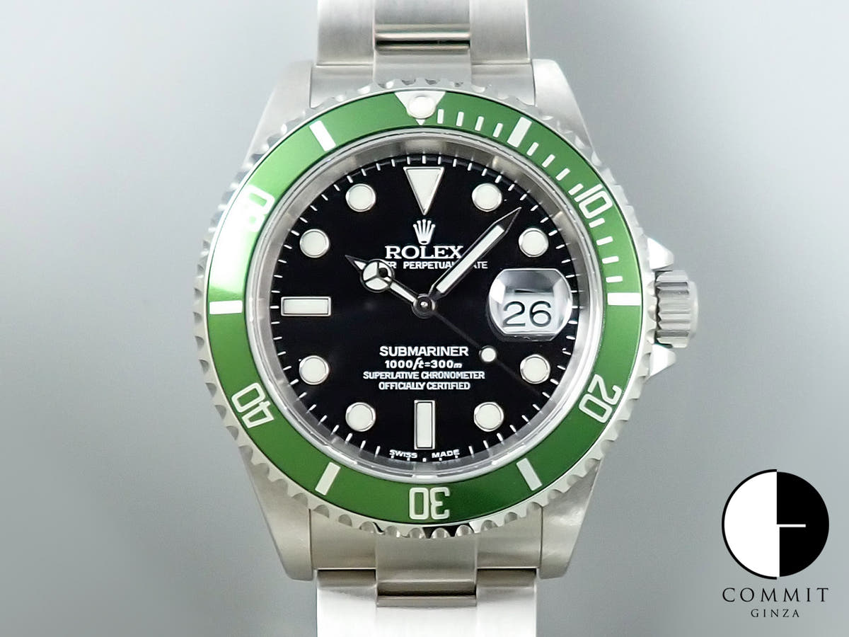 ロレックス サブマリーナー デイト Ref.16610LV ステンレススチール ブラック文字盤