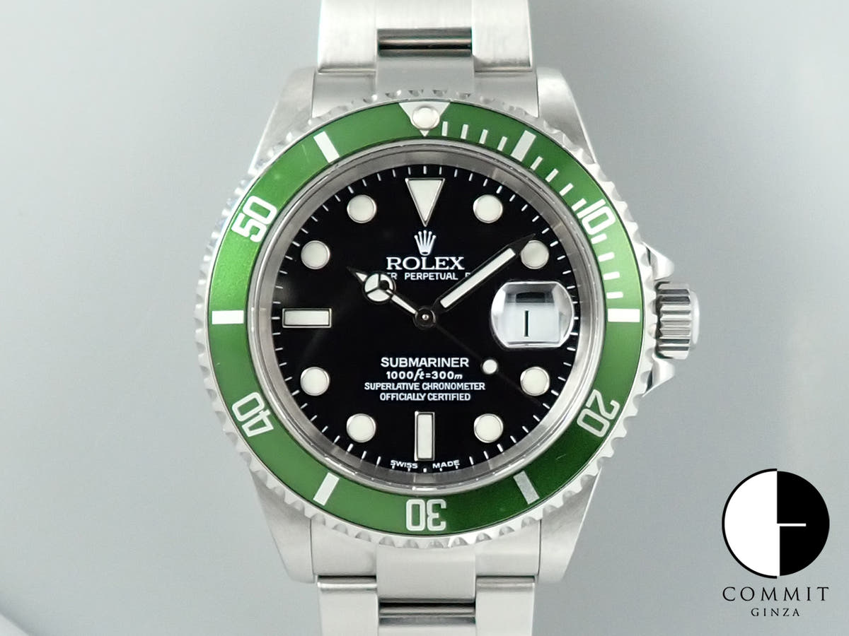 ロレックス サブマリーナー デイト Ref.16610LV ステンレススチール ブラック文字盤