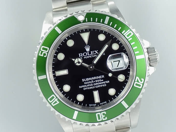 ロレックス サブマリーナー デイト Ref.16610LV ステンレススチール ブラック文字盤