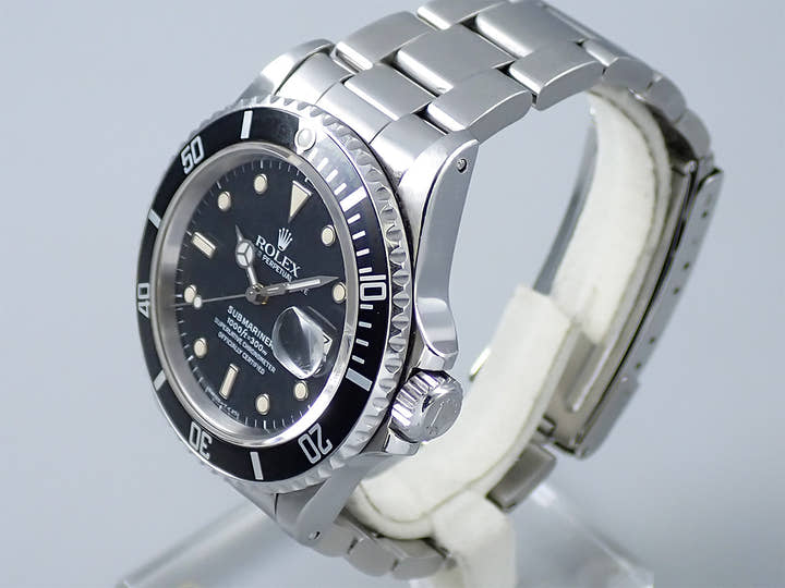 ロレックス サブマリーナー デイト Ref.168000 ステンレススチール ブラック文字盤