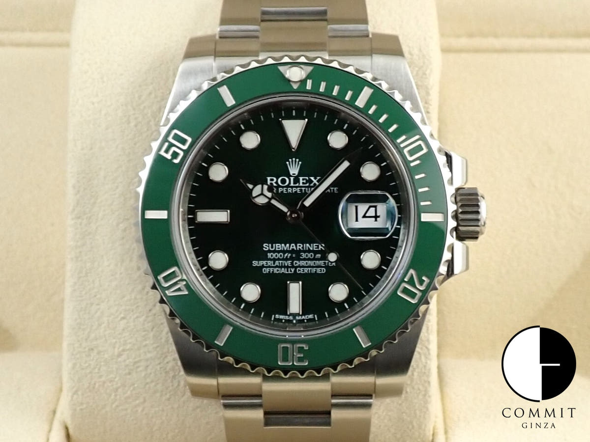 ロレックス サブマリーナー デイト Ref.116610LV ステンレススチール グリーン文字盤