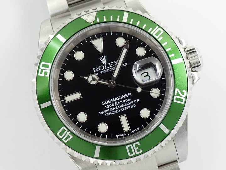 ロレックス サブマリーナー デイト Ref.16610LV ステンレススチール ブラック文字盤