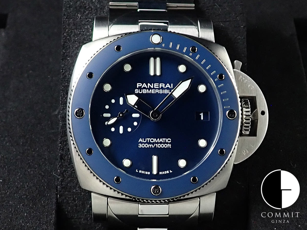 パネライ サブマーシブル ブルー ノッテ Ref.PAM01068 ブルー文字盤 美品 MK6J6377