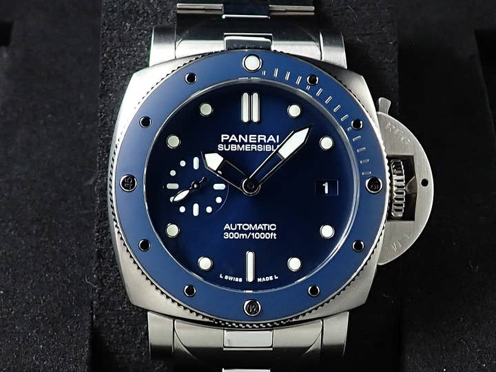 パネライ サブマーシブル ブルー ノッテ Ref.PAM01068 ブルー文字盤 美品 MK6J6377