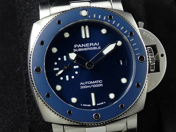 パネライ サブマーシブル ブルー ノッテ Ref.PAM01068 ブルー文字盤 美品 MK6J6377