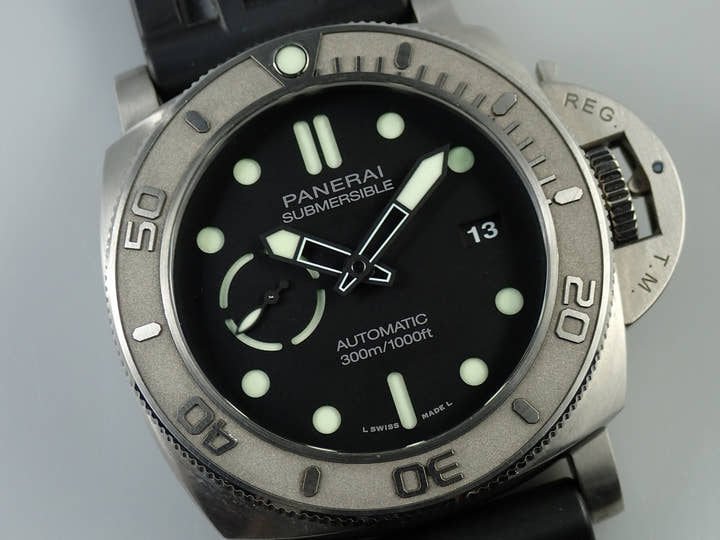パネライ サブマーシブル マイク ホーン エディション 47mm Ref.PAM00984 ブラック文字盤 中古 X6181082