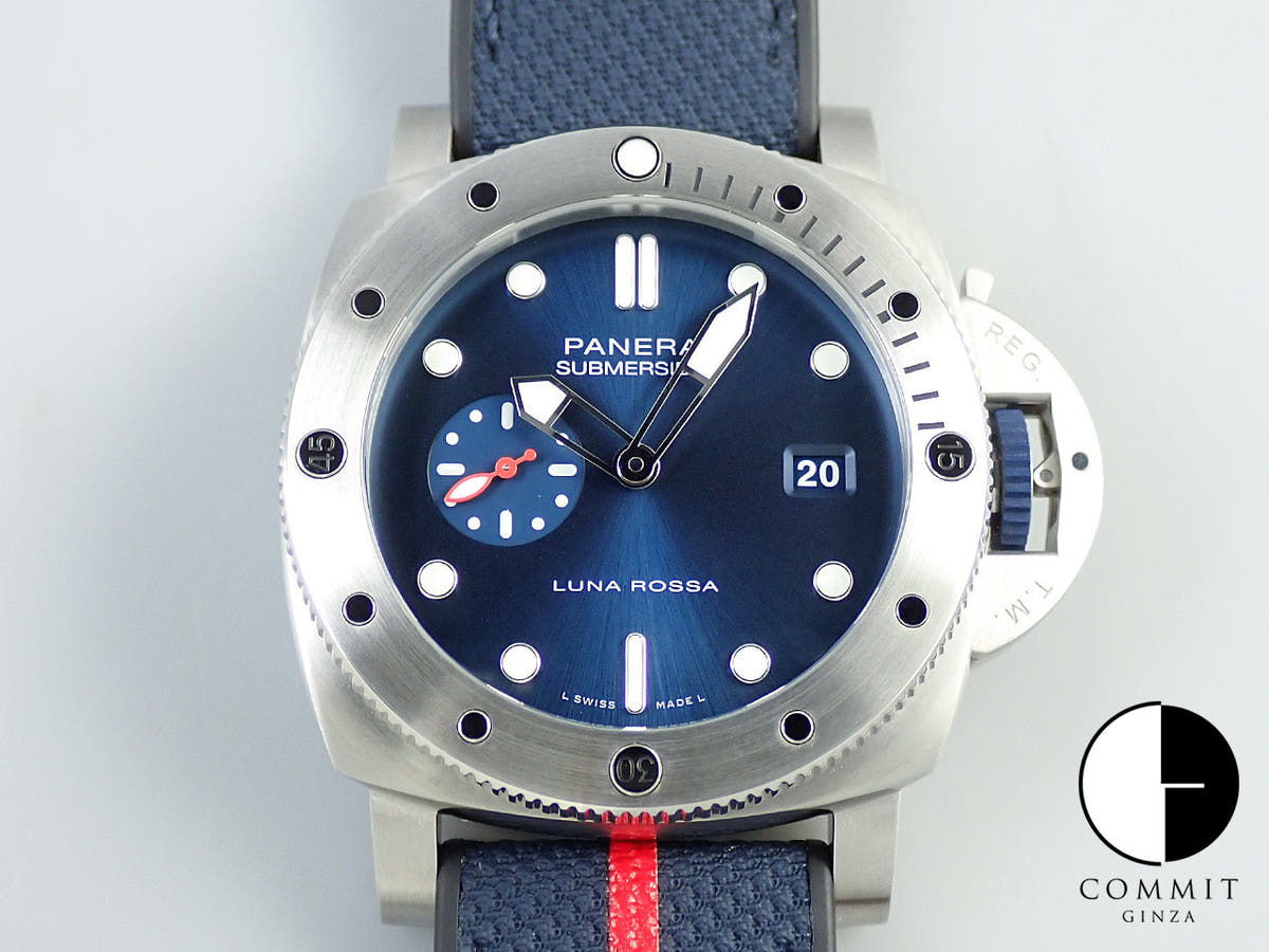 Panerai Submersible Quarantaquattro Luna Rossa Ref.PAM01391 Blue Dial Good Condition 5ASCWYLZ