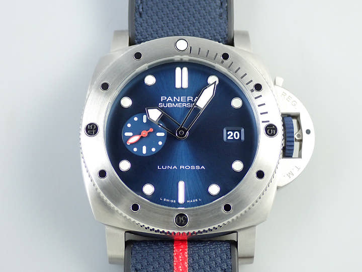Panerai Submersible Quarantaquattro Luna Rossa Ref.PAM01391 Blue Dial Good Condition 5ASCWYLZ