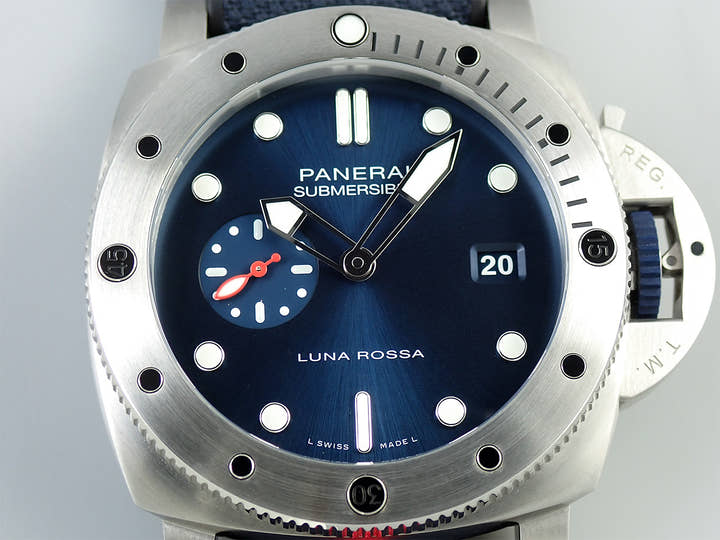 Panerai Submersible Quarantaquattro Luna Rossa Ref.PAM01391 Blue Dial Good Condition 5ASCWYLZ
