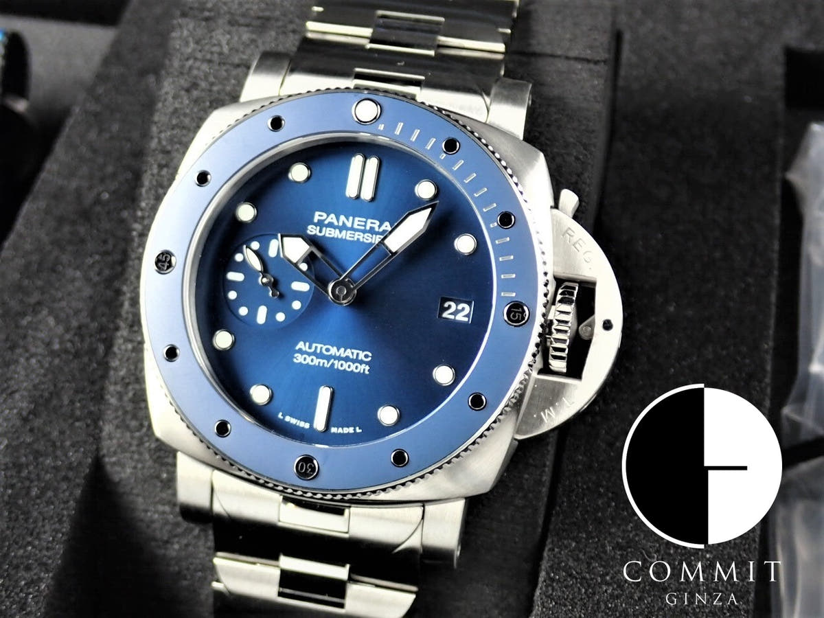 パネライ サブマーシブル Ref.PAM01068 ブルー文字盤 未使用 submersible-7