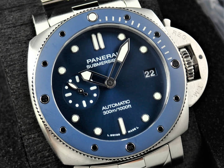 パネライ サブマーシブル Ref.PAM01068 ブルー文字盤 未使用 submersible-7