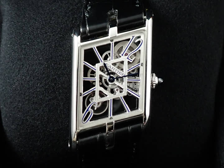 カルティエ タンク アシメトリック ウォッチ Ref.WHTA0012 スケルトン文字盤 美品 X5YF4275