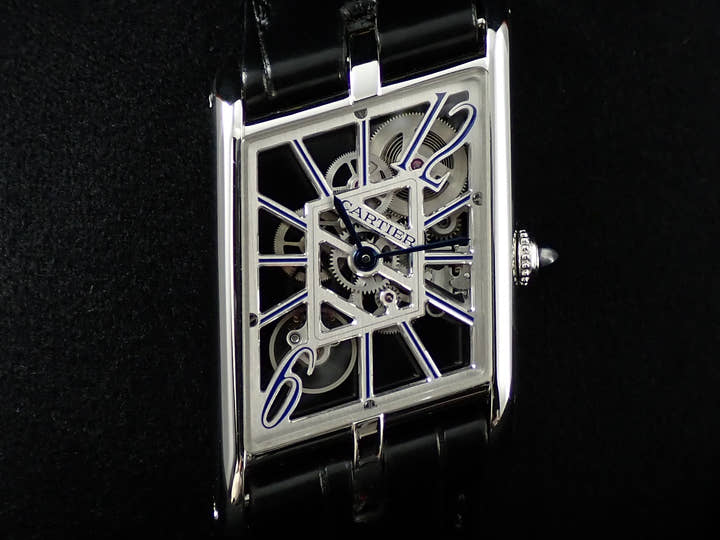 カルティエ タンク アシメトリック ウォッチ Ref.WHTA0012 スケルトン文字盤 美品 X5YF4275