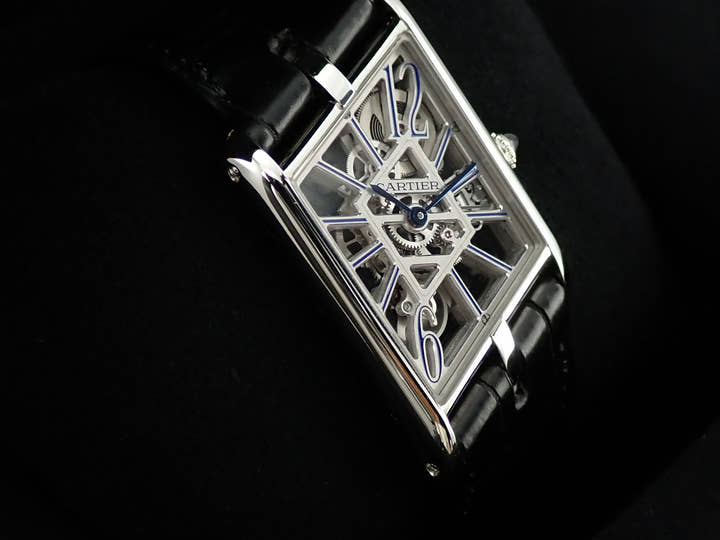 カルティエ タンク アシメトリック ウォッチ Ref.WHTA0012 スケルトン文字盤 美品 X5YF4275