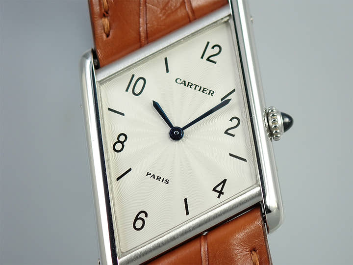 カルティエ タンク アシメトリック ウォッチ Ref.- シルバー文字盤 中古 W5Y4PS77
