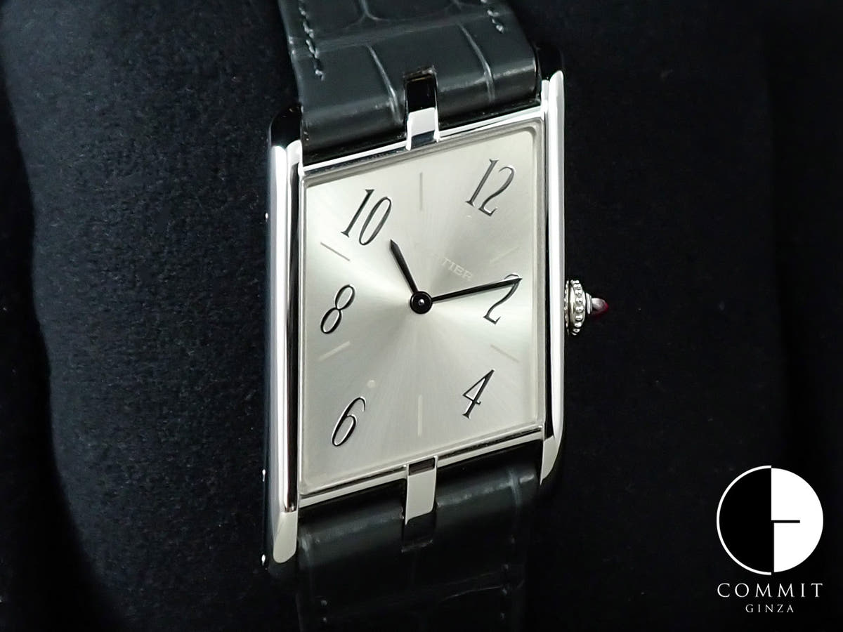 Cartier Tank Asymmetric Ref.WGTA0042 Silver Dial Excellent Condition J753SHAH