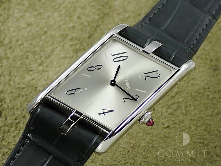 Cartier Tank Asymmetric Ref.WGTA0042 Silver Dial Excellent Condition J753SHAH